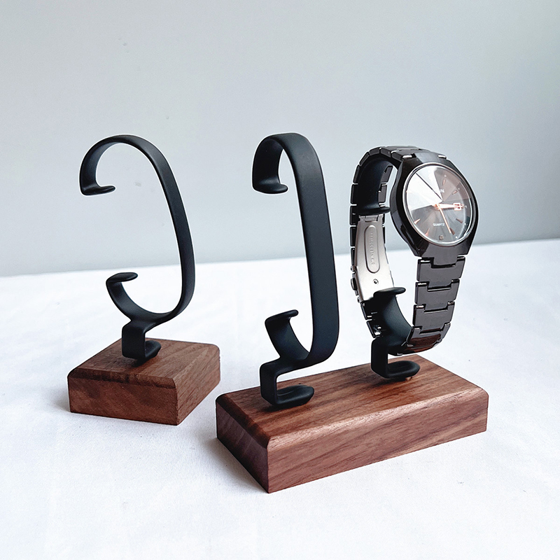 Jewelry For Watches - Wooden C‑Shaped Jewelry Display Stand Solidwood