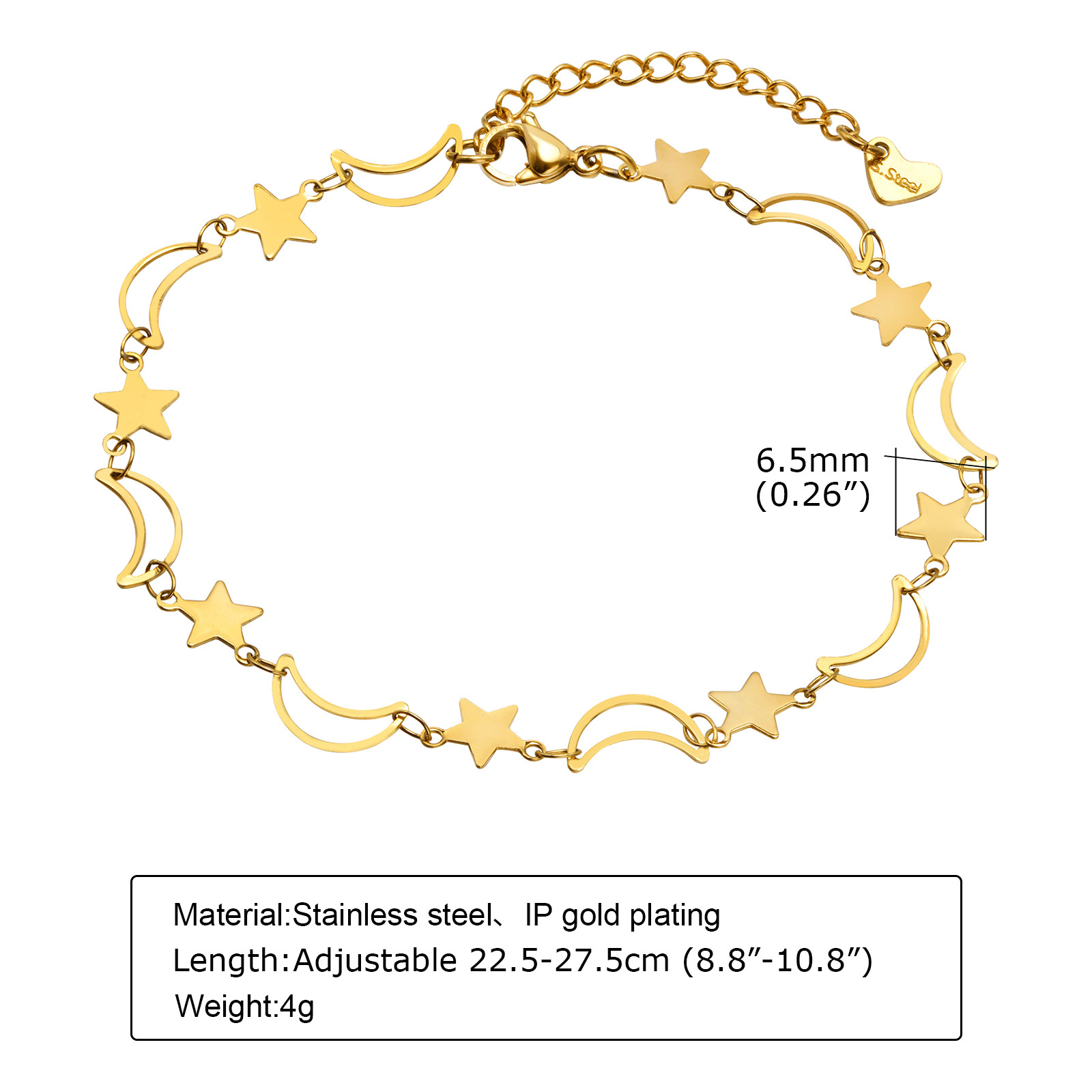 Dainty Hollow Star Moon Anklet - đánh giá và giá Jc Jewelry & Watches Photos