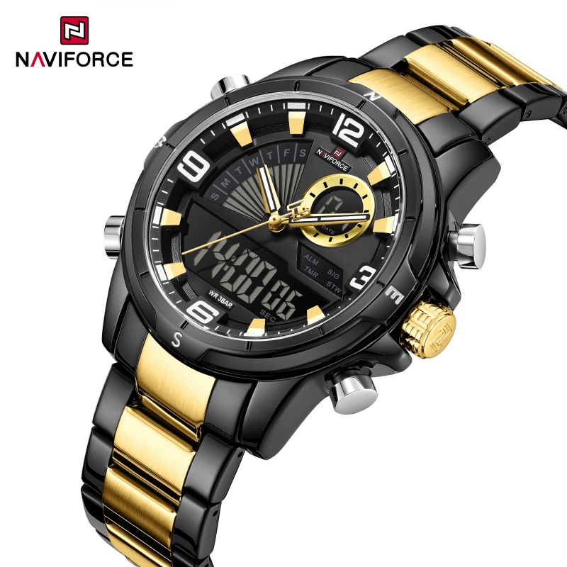 NAVIFORCE Men Dual Display Wat - đánh giá và giá Watch Display Box